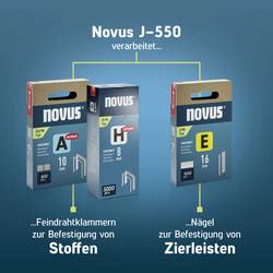 Novus Tools J-550, 031-0375 akumulátorová sponkovačka, Typ 37 , Typ 53, dĺžka 6 - 14 mm, akumulátor, vč. nabíječky, kufřík