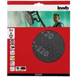 kwb 491522 brusný papír pro kotoučové brusky Zrnitost 220 (Ø) 225 mm 5 ks