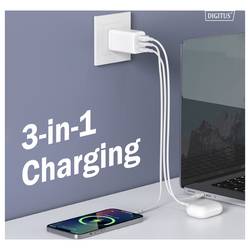 Digitus DA-10303 USB nabíječka, 1x USB A , 2x USB-C®, 67 W, bílá