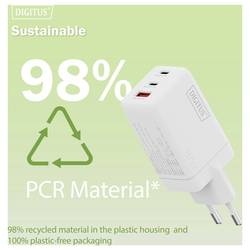Digitus DA-10303 USB nabíječka, 1x USB A , 2x USB-C®, 67 W, bílá
