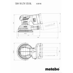 Metabo SXA 18 LTX 125 BL 600146840 akumulátorová excentrická bruska bez akumulátoru, kufřík 18 V Ø 125 mm