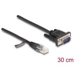 Delock 88008 RJ45 / sériový síťové kabely, propojovací kabely Kabel 0.30 m černá pro port konzoly (router / switch) 1 ks