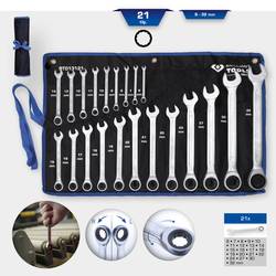 Brilliant Tools BT013121 BT013121 Sada očkových ráčnových klíčů Délka klíče (cm) (jen pro nadpis) 8 - 53 mm