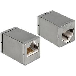 Delock RJ45 síťový adaptér CAT 6 [1x RJ45 zásuvka - 1x RJ45 zásuvka] 0 mm šedá