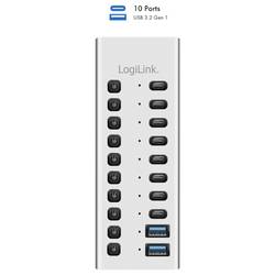 LogiLink UA0448 USB Hub 8 + 2 porty USB-A, USB-C® USB 3.2 Gen1 5 GBit/s hliník UA0448
