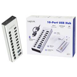 LogiLink UA0448 USB Hub 8 + 2 porty USB-A, USB-C® USB 3.2 Gen1 5 GBit/s hliník UA0448
