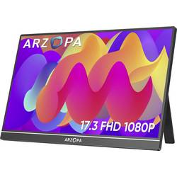 Arzopa Přenosný monitor 43.9 cm (17.3 palec)1920 x 1080 Pixel, 16:9, 25 ms, IPS LCD