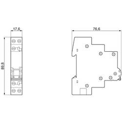 šedá 1pólový 6 mm² 20 A 1 přepínací kontakt Siemens 5TE8141