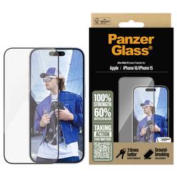 PanzerGlass Ultra-Wide Fit ochranné sklo na displej smartphonu Apple iPhone 15, iPhone 16 1 ks Chránící proti otiskům prstů, odolné vůči poškrábání 2861