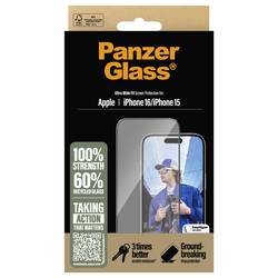 PanzerGlass Ultra-Wide Fit ochranné sklo na displej smartphonu Apple iPhone 15, iPhone 16 1 ks Chránící proti otiskům prstů, odolné vůči poškrábání 2861