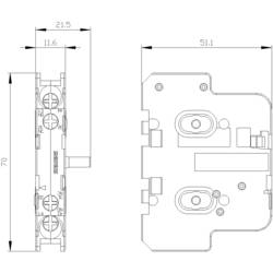 Siemens 3TY7561-1AA00 blok pomocných spínačů Vhodné pro značku (relé): Siemens 1 ks