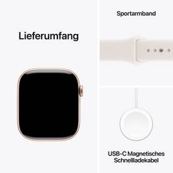 Apple Watch Series 11 GPS + Cellular 42 mm hliníkový plášť sportovní náramek Světle růžová S/M