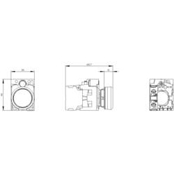 Siemens 3SU11000AB501BA0 3SU1100-0AB50-1BA0 tlačítko plastový přední prstenec, plochý hmatník plastové zdvihátko modrá 1 ks Piece