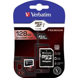 Verbatim Premium paměťová karta microSDXC 128 GB Class 10 vč. SD adaptéru