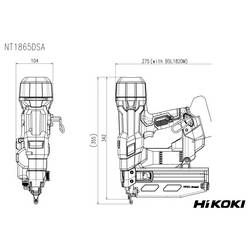 HiKOKI NT1865DSA, NT1865DSAW9Z akumulátorová hřebíkovačka, bez akumulátoru, bez nabíječky