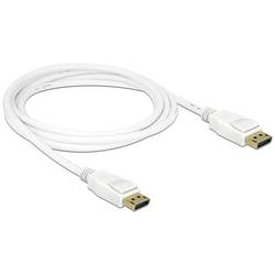 Delock DisplayPort kabel Konektor DisplayPort, Konektor DisplayPort 2.00 m bílá 84877 pozlacené kontakty Kabel DisplayPort