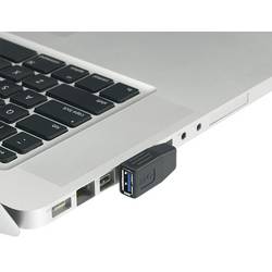 Adaptér USB 3.0 Renkforce, zástrčka A ⇔ zásuvka A, bočně zahnutá o 90 ° doleva