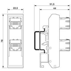 Phoenix Contact FL-PP-RJ45/RJ45-B 1 port patch panel
