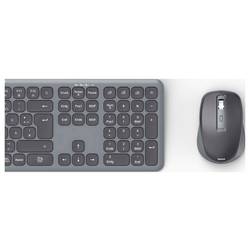 Hama Multi-Device-Tastatur-Maus-Set WKM-550, kabellos, Funk/BT, SW, QWERTZ DE bezdrátový sada klávesnice a myše německá, QWERTZ černá
