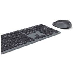 Hama Multi-Device-Tastatur-Maus-Set WKM-550, kabellos, Funk/BT, SW, QWERTZ DE bezdrátový sada klávesnice a myše německá, QWERTZ černá