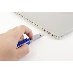 Renkforce zámek portu USB RF-4714586 sada 6 ks stříbrná, modrá vč. 1 klíče RF-4714586