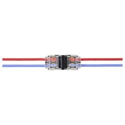 TRU COMPONENTS TC-14376156, svorka pro rychlé připojení, 0.35-0.5 mm², kontakty 2, průhledná , černá, 12 ks