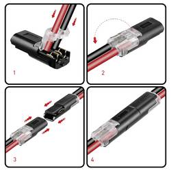 TRU COMPONENTS TC-14376136, Rychloupínací spona, 0.35-0.75 mm², kontakty 3, černá, 30 ks