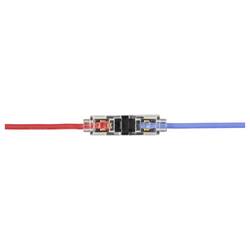 TRU COMPONENTS TC-14376148, svorka pro rychlé připojení, 0.35-0.5 mm², kontakty 1, průhledná , černá, 12 ks