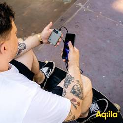 Aqiila Powerbird B5M powerbanka Li-Pol, 5000 mAh, USB-A, USB-C®, mechově zelená