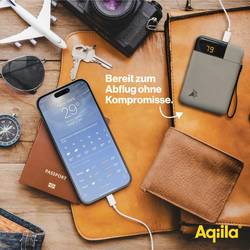 Aqiila Powerbird B5M powerbanka Li-Pol, 5000 mAh, USB-A, USB-C®, mechově zelená