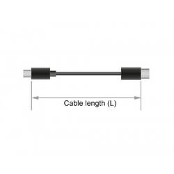 Delock USB kabel USB 3.2 Gen1 USB-C ® zástrčka, USB-C ® zásuvka 2.00 m černá 85542