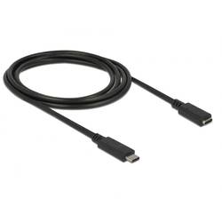 Delock USB kabel USB 3.2 Gen1 USB-C ® zástrčka, USB-C ® zásuvka 2.00 m černá 85542