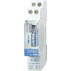 ORBIS Zeitschalttechnik UNO QRD 230 V časovač na DIN lištu, OB400232, analogový, 1 x zapnuto