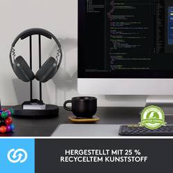 Logitech ZONE VIBE 100 Headset uzavřená (Over Ear) Bluetooth® stereo růžová Redukce šumu mikrofonu, Potlačení hluku regulace hlasitosti, Vypnutí zvuku mikrofonu