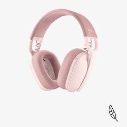 Logitech ZONE VIBE 100 Headset uzavřená (Over Ear) Bluetooth® stereo růžová Redukce šumu mikrofonu, Potlačení hluku regulace hlasitosti, Vypnutí zvuku mikrofonu