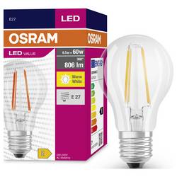 OSRAM HOMELIGHTING AC45207 LED Energetická třída (EEK2021) E (A - G) E27 klasická žárovka 6.5 W = 60 W teplá bílá (Ø x v) 60 mm x 105 mm nestmívatelné 1 ks