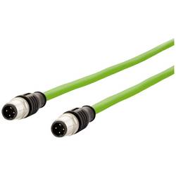 Metz Connect 142M1D11100 M 12 síťové kabely, propojovací kabely CAT 5e SF/FTP 10.00 m zelená krytí PUR, odolné proti kyselinám, odolné proti ozonu, odolné