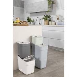 Curver 252105 252105 odpadkový koš, recyklovaný plast, bílá, s držákem na stěnu, 1 ks