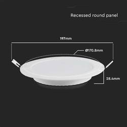 V-TAC VT-61012-RD 7862 LED panel vestavný Energetická třída (EEK2021): F (A - G) 12 W neutrální bílá bílá