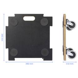 TOOLCRAFT TO-10748217 Erweiterbare plošina s kolečky , materiál MDF, max. 200 kg, 390 mm x 390 mm x 110 mm