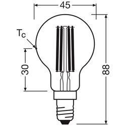 OSRAM HOMELIGHTING 4099854255168 LED Energetická třída (EEK2021) A (A - G) E14 klasická žárovka 2.2 W = 40 W teplá bílá (Ø x v) 45 mm x 45 mm vlákno 1 ks