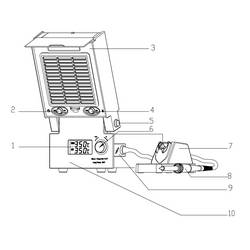 TOOLCRAFT LSL-951 Pájecí stanice s LED osvětlením a odsáváním pájecích výparů digitální 80 W 160 - 480 °C