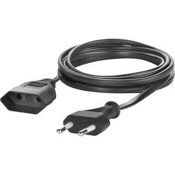 Sygonix SY-5042682 napájecí prodlužovací kabel, černá, 2.00 m