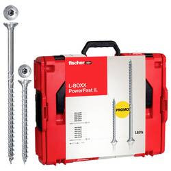 Fischer 558739 L-BOXX 102 Power-Fast II šrouby do dřevotřísky T profil ocel galvanizováno zinkem 1801 díly