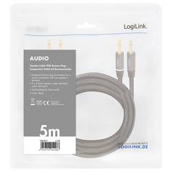 LogiLink CA1211 audio kabel 5.0 m černá stíněný, barevně rozlišený