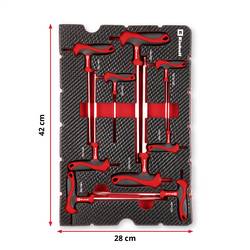 Einhell T-Griff Schraubendreher-Set 9-tlg. Einleger Pad, 370526 vložka, 9dílná