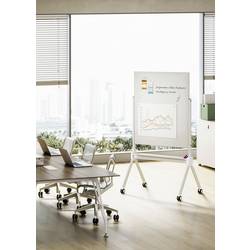 SpeaKa Professional magnetická skleněná tabule SP-MMW-001 (š x v) 904 mm x 1103 mm bílá vč. odkládací misky , Vč. magnetů čtyřramenná noha se 4 kolečky