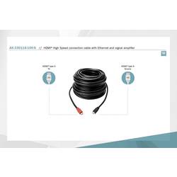 Digitus HDMI kabel Zástrčka HDMI-A, Zástrčka HDMI-A 20.00 m černá AK-330118-200-S Audio Return Channel, pozlacené kontakty HDMI kabel