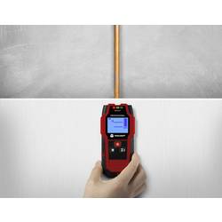 TOOLCRAFT detektor TO-9627699 Detekční hloubka (max.) 12 m Druh materiálu dřeva, železných kovů, neželezných kovů, kabely vedoucí napětí