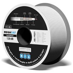 MegaSat 100066 koaxiální kabel, vnější Ø: 7.2 mm, bílá, 100 m